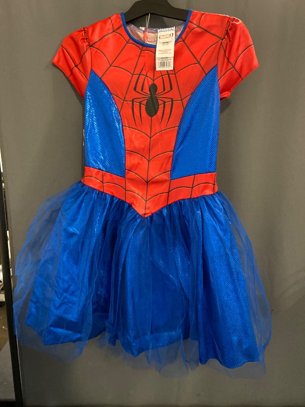 Photo 1 of Size Small- Spider-Man Girls Dress and Face mask 