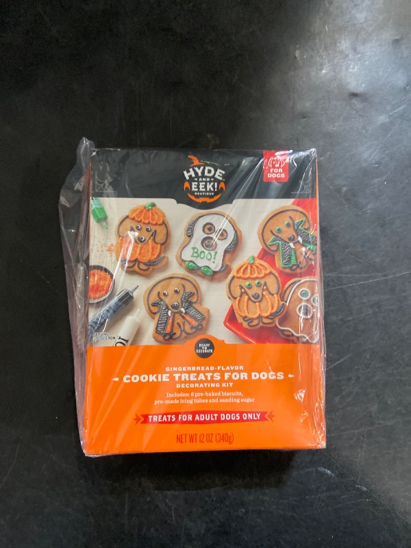 Photo 1 of Halloween Dog Cookie Decorating Kit with Gingerbread Flavor Dog Treats - Hyde and EEK! Boutique 