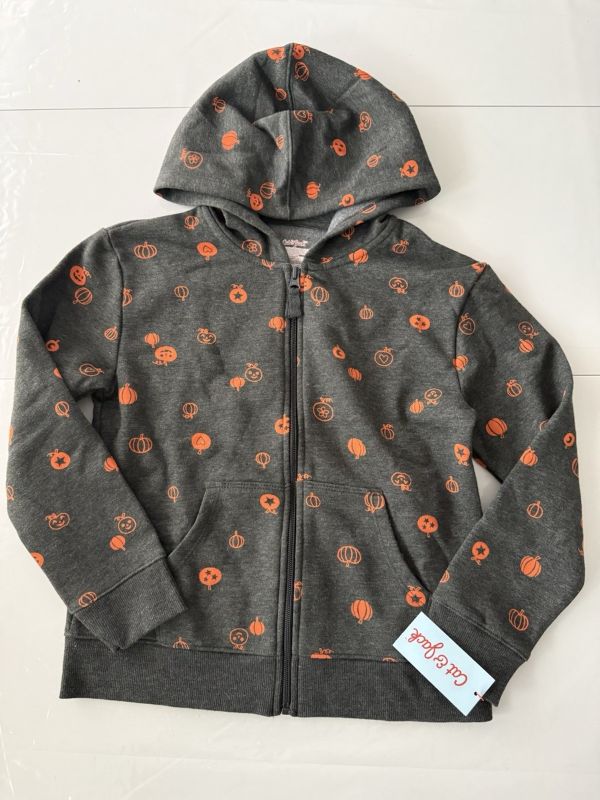 Photo 1 of SIze  S 6-7 yrs Girls Halloween Zip-up Fleece Hoodie Sweatshirt Cat Jack Target