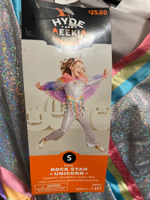 Photo 1 of (S) Girls Hyde & Eek ROCK STAR UNICORN Halloween Costume