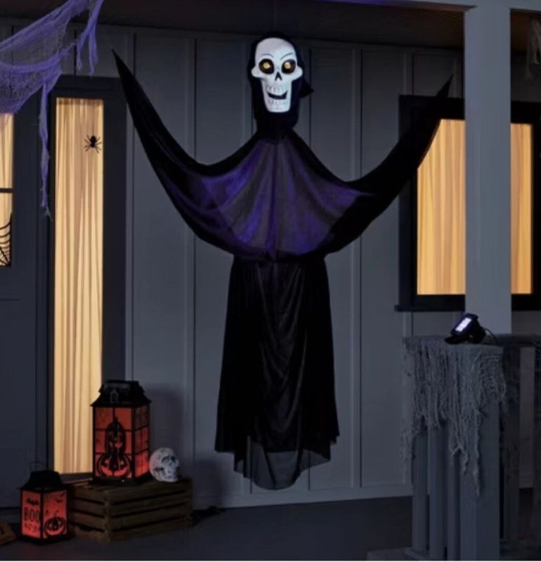 Photo 1 of 65" Black Light Responsive Ghoul Halloween Decorative Prop Black - Hyde & EEK! Boutique