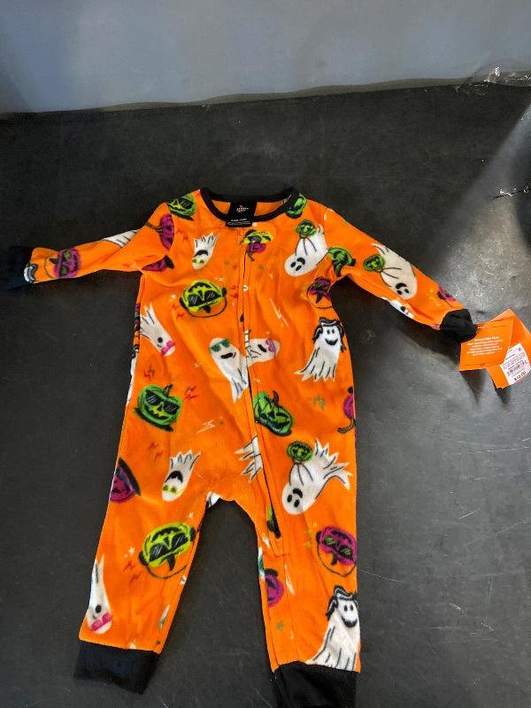 Photo 1 of 6m - 8m Baby Halloween Ghosts Fleece Union Suit - Hyde & EEK! Boutique