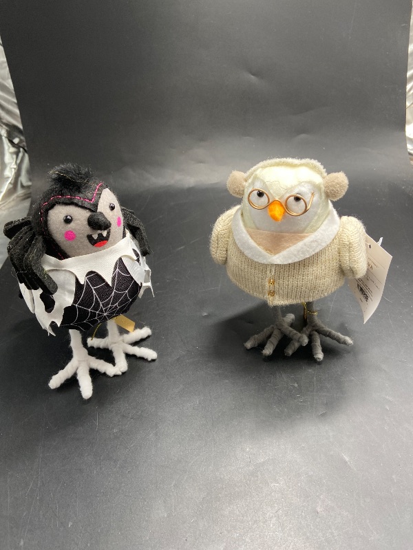 Photo 1 of Featherly Friends 'Skitter' Felt Bird Halloween Decorative Figurine - Hyde & EEK! Boutique

