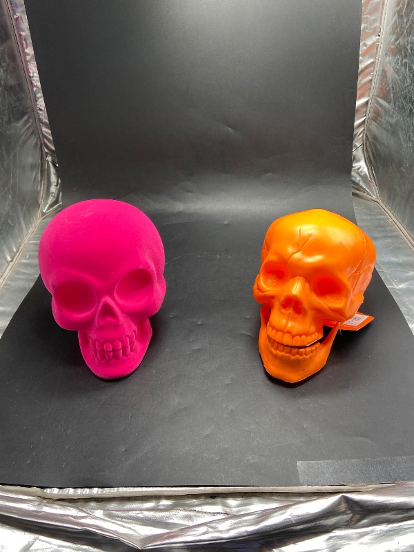 Photo 1 of Bundle of 2 - Skulls Pink and Orange- Halloween accessories
