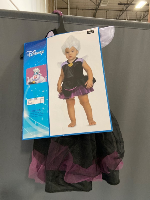 Photo 1 of  Size (3T-4T) - Ursula Costume for Toddlers, Official Disney The Little Mermaid Halloween Outfit, Todder