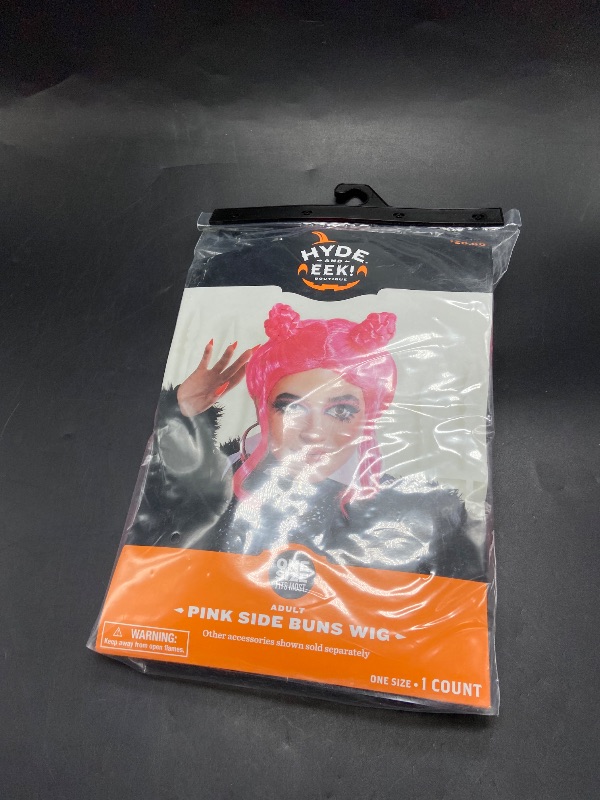 Photo 1 of Adult Pink Side Buns Halloween Costume Wig - Hyde & EEK! Boutique