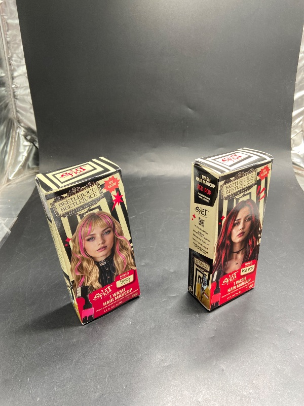 Photo 1 of Pack of 2 - Beetlejuice Beetlejuice Splat 1-Wash Temporary Hair Dye, Red Pop