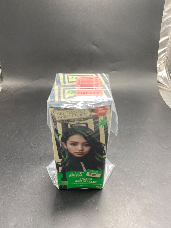 Photo 1 of Pack of 2  Beetlejuice Beetlejuice Splat 1-Wash Temporary Hair Dye, Eclectic Green