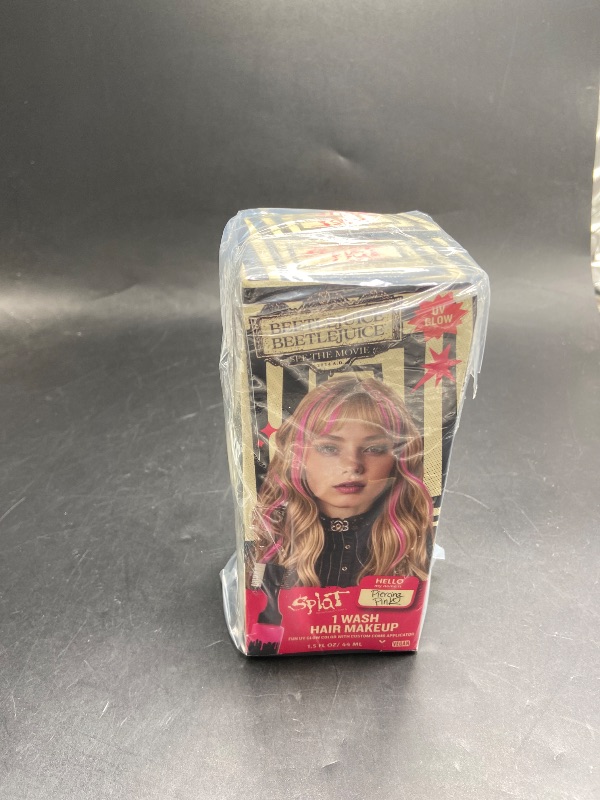 Photo 1 of Pack of 2 - Beetlejuice Beetlejuice Splat 1-Wash Temporary Hair Dye, Piercing Pink