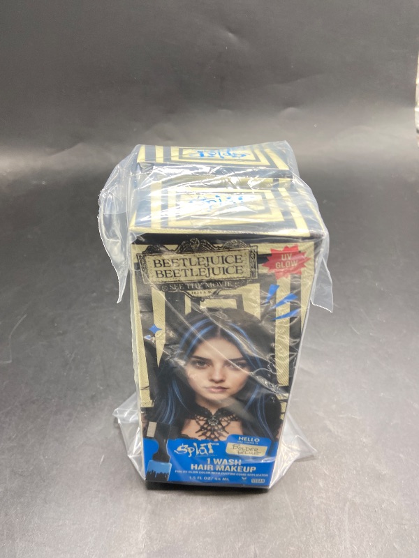 Photo 1 of Beetlejuice Beetlejuice Splat 1-Wash Temporary Hair Dye, Bolder Blue