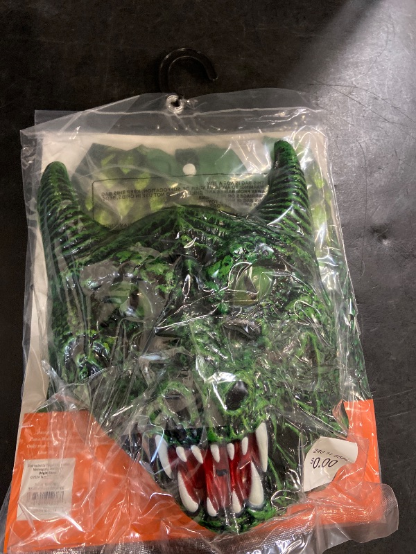 Photo 1 of Size L -  Kids' Blacklight Responsive Emerald Dragon Halloween Costume Jumpsuit with Mask - Hyde & EEK! Boutique™