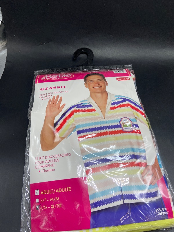 Photo 1 of Size L - Mens Barbie the Movie Allan Kit Shirt Halloween Costume