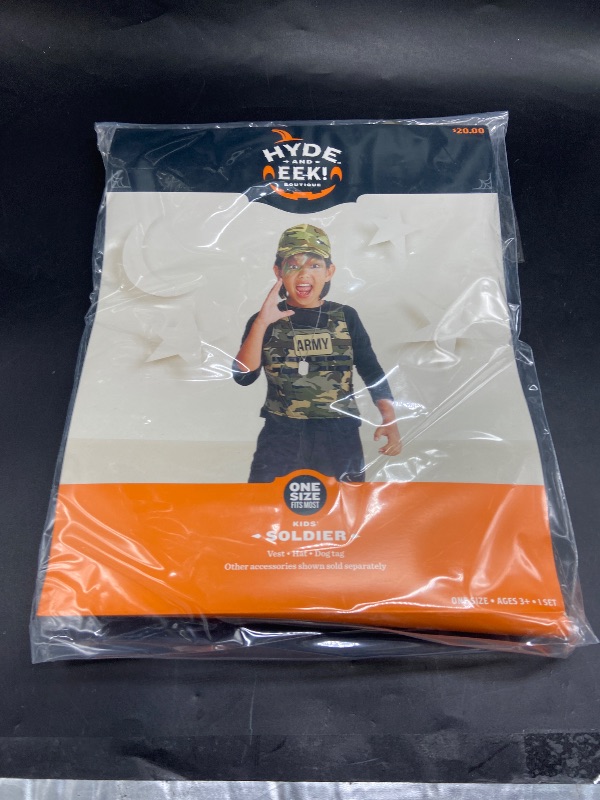 Photo 1 of One Size Fits Most- Kids' Army Vest Halloween Costume Kit - Hyde & EEK! Boutique