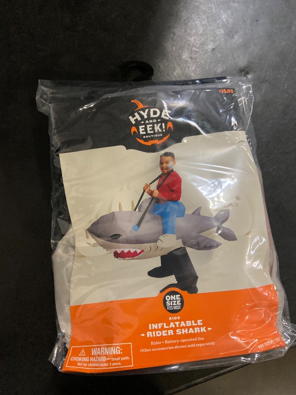 Photo 1 of  One Size Fits Mos-Kids Shark Rider Inflatable Halloween Costume- Hyde  EEK! Boutique