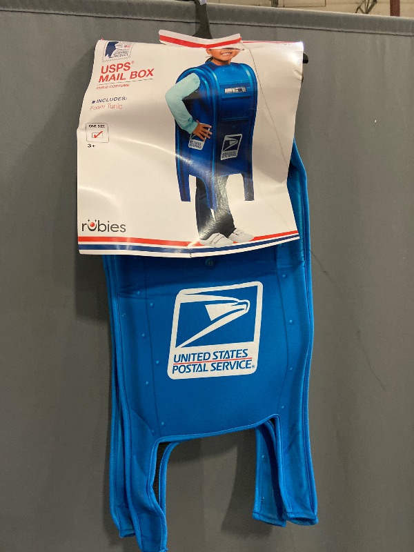 Photo 1 of One Size Fits- Most Toddler USPS Mailbox Halloween Costume 
