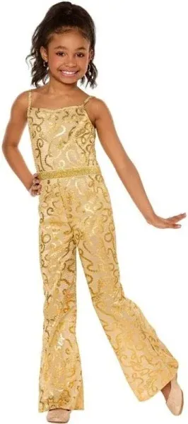 Photo 1 of Size M - Barbie The Movie Barbie Halloween Costume Jumpsuit - Gold Medium