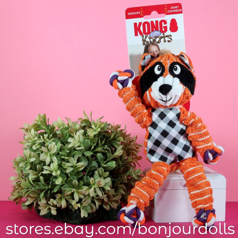 Photo 1 of KONG Halloween Floppy Raccoon Knots Dog Toy