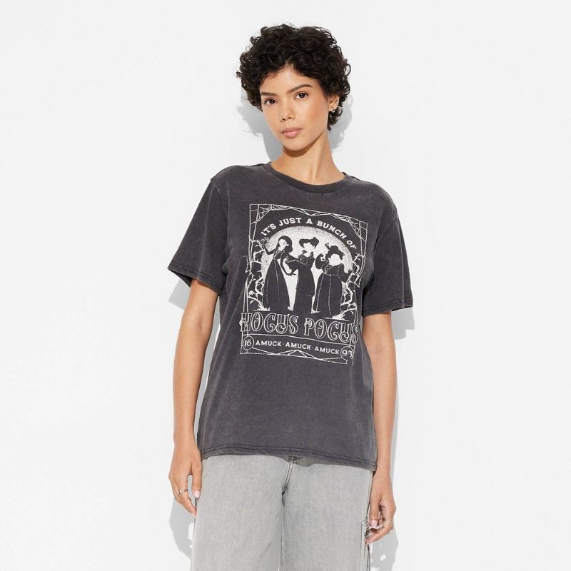 Photo 1 of Size S -Women's Hocus Pocus Short Sleeve Graphic Boyfriend T-Shirt 