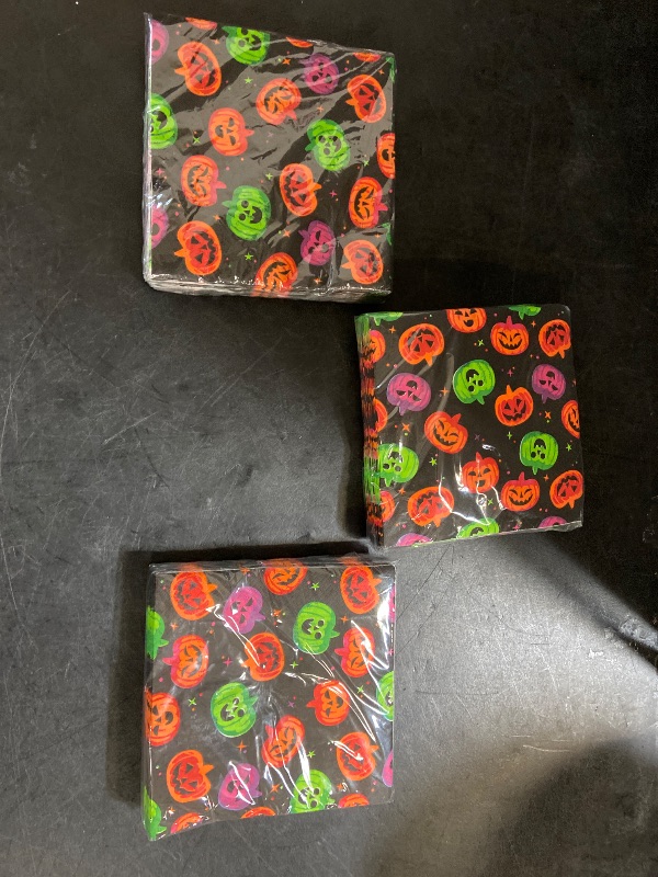 Photo 1 of 3 Pack of Halloween Party Napkins - Party supplies 