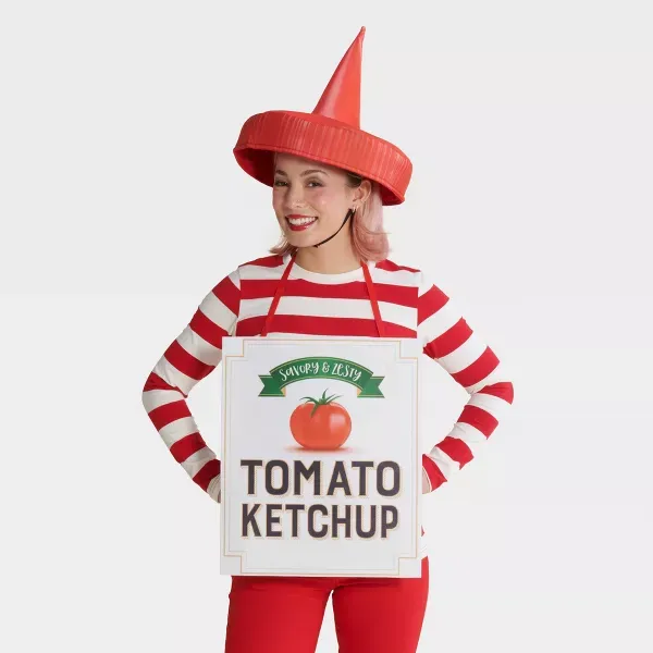 Photo 1 of One Size - Adult Ketchup Halloween Costume Accessory Set - Hyde & EEK! Boutique
