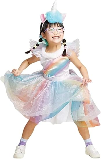 Photo 1 of Size S - Light Up Rainbow Unicorn Halloween Costume Dress with Headpiece - Hyde & EEK! Boutique