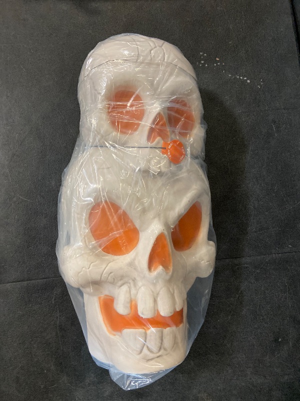 Photo 1 of Hyde & EEK! Animated led Stacked Skull Halloween Decorative Prop 23"