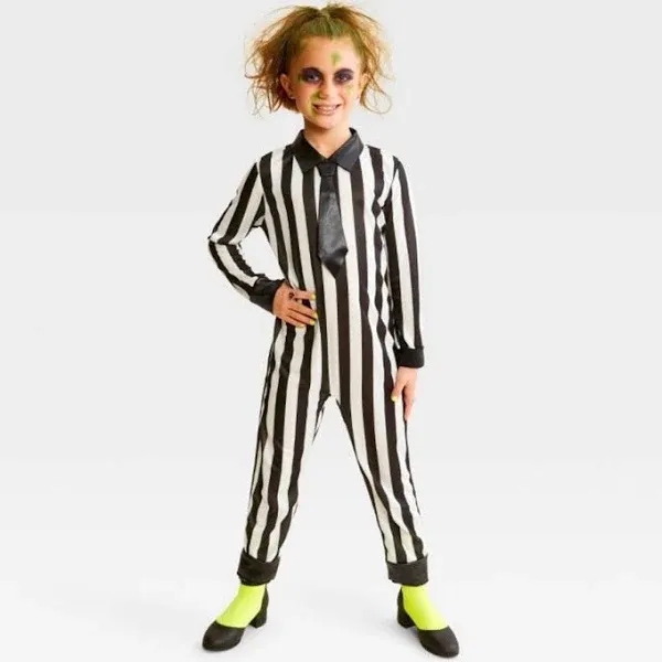 Photo 1 of Size L - Boys Girls Hyde & Eek Striped Jumpsuit Costume