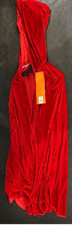 Photo 1 of One Size Fits Most -Adult- Velvet Red Cape Halloween Costume 
