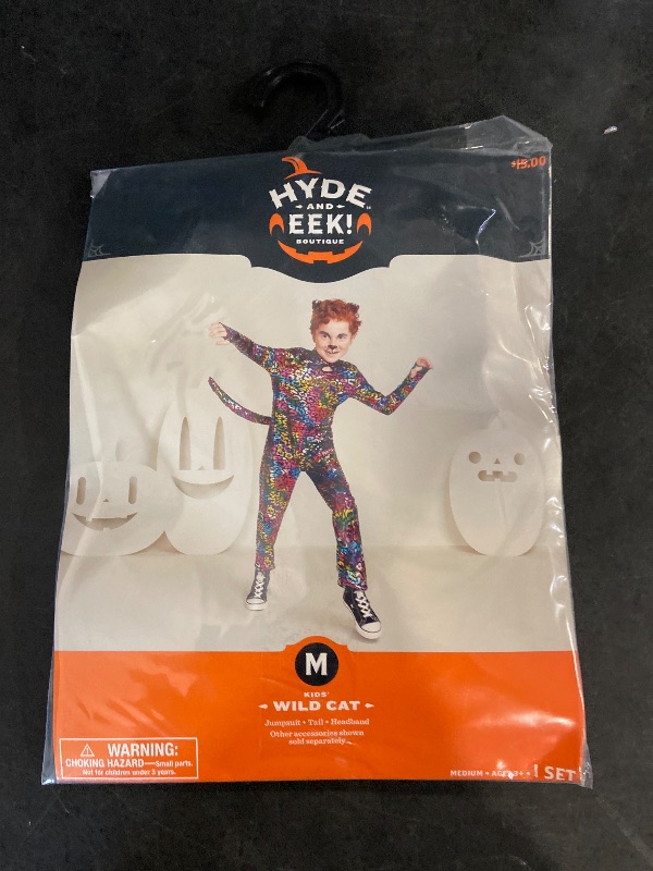 Photo 1 of Side M - hyde & Eek Girls & Boys Colorful Metallic Wild Cat Jumpsuit Costume