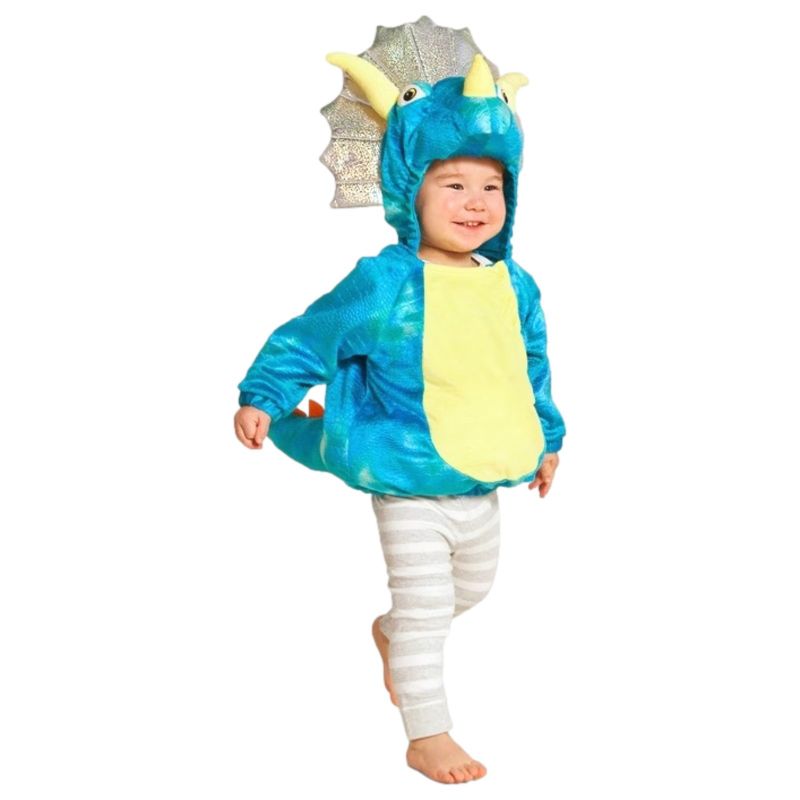 Photo 1 of Toddler & Infant Boys Hooded Pullover Triceratops Dinosaur Halloween Costume