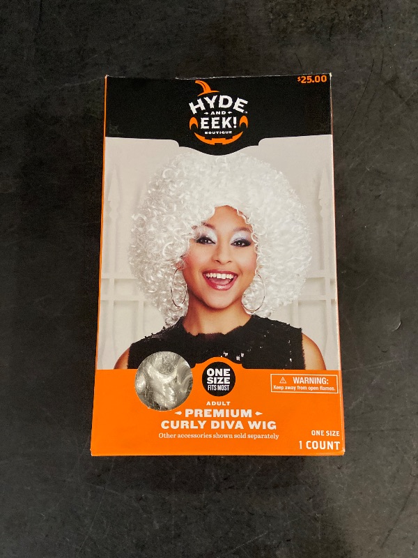 Photo 1 of Adult Curly Diva White Halloween Costume Wig - Hyde & EEK! Boutique