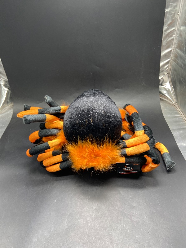 Photo 1 of 50" Plush Spider Orange Halloween Decorative Prop - Hyde  EEK! Boutique