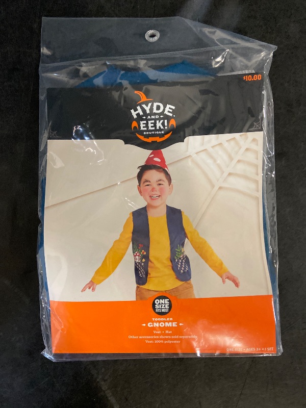 Photo 1 of One Size - Toddler Boys Girls Gnome Vest & Hat Halloween Costume 