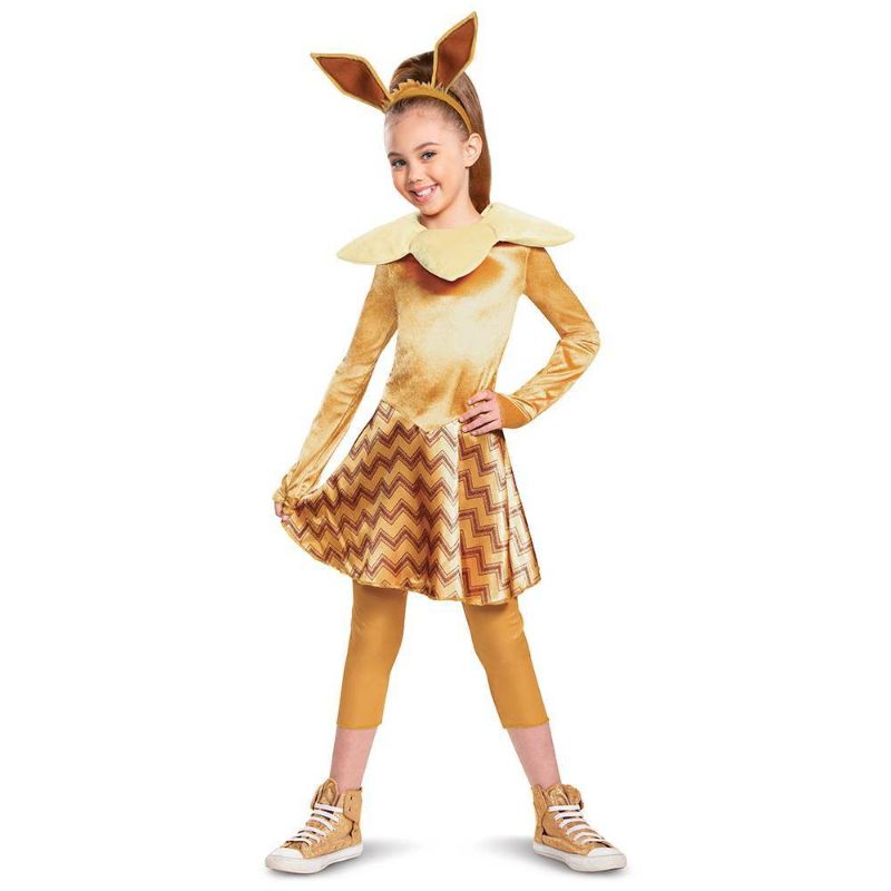 Photo 1 of (L) Little & Big Kid Girls Eevee Deluxe Pokeman Costume
