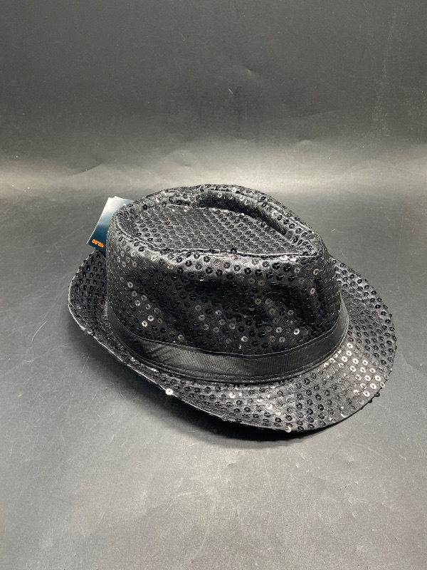 Photo 1 of Adult Black Sequin Halloween Fedora - Hyde & EEK! Boutique