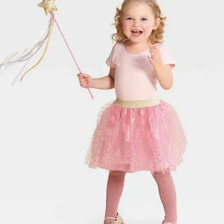 Photo 1 of One Size - Toddler Princess Halloween Costume Accessory Set - Hyde & EEK! Boutique: Glitter Crown, Sequin Tutu, Magic Wand