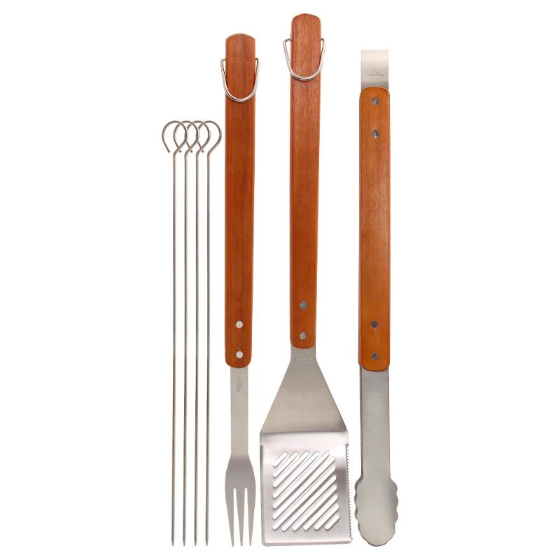 Photo 1 of 7pc Stainless Steel Grill Tool Set Light Silver 