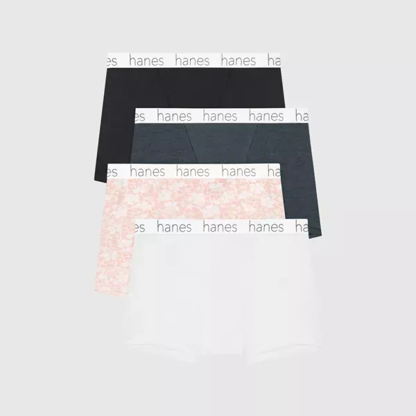 Photo 1 of Color May Vary M - Hanes Premium Women's 4pk Boyfriend Cotton Stretch Boxer Briefs 