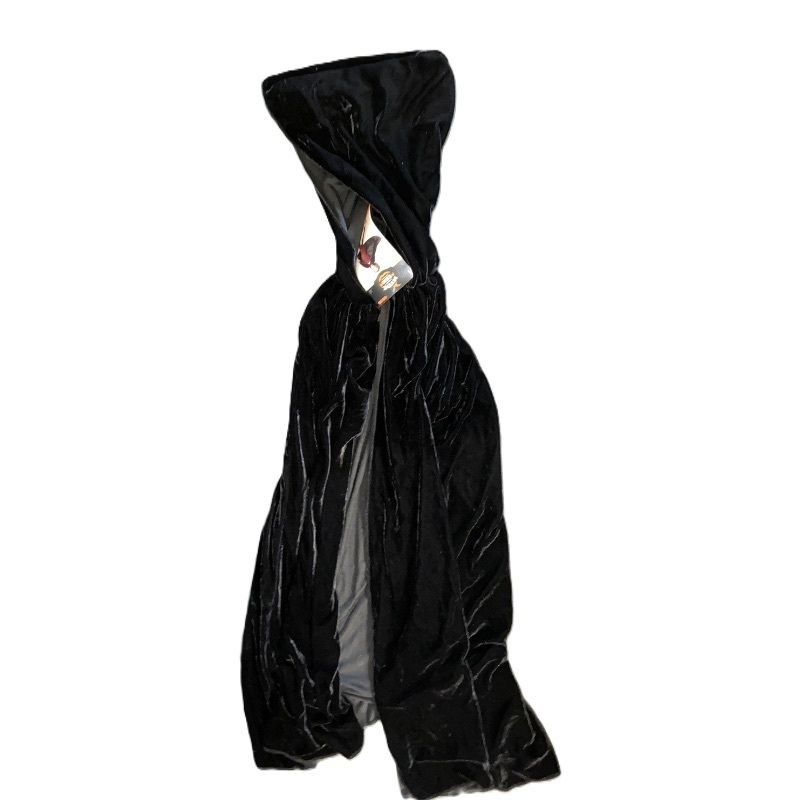 Photo 1 of One Size - Adult Velvet Black Halloween Costume Cape One Size Fits Most - Hyde & EEK! Boutique