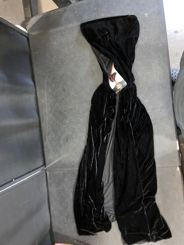 Photo 1 of One Size - Adult Velvet Black Halloween Costume Cape One Size Fits Most - Hyde & EEK! Boutique