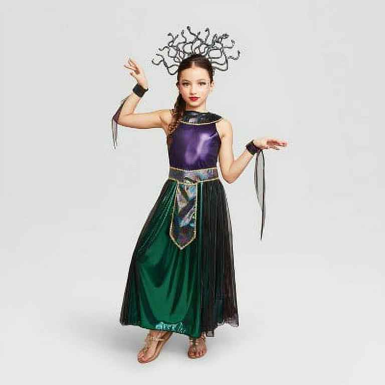Photo 1 of Size L - Kids' Medusa Halloween Costume Dress with Headpiece  - Hyde & EEK! Boutique 