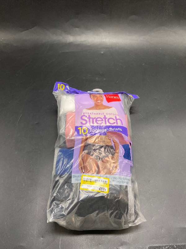 Photo 1 of Size 10 - Hanes Women's Breathable Stretch Cotton Brief Underwear  Pack Assorted 