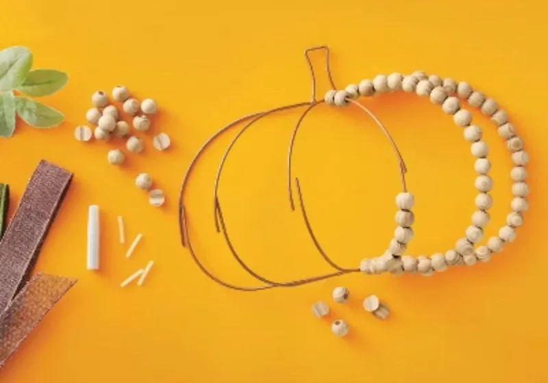 Photo 1 of Beaded Pumpkin Door Decor - Mondo Llama 