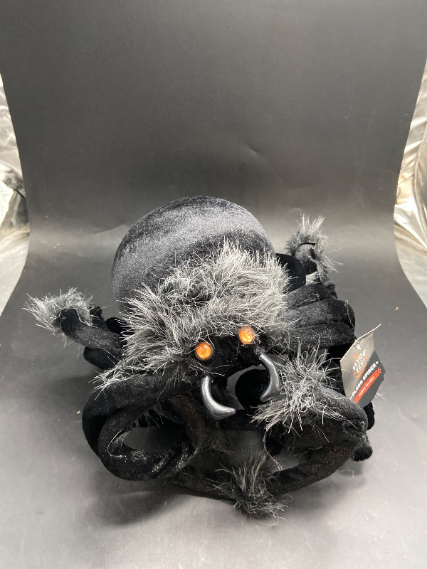 Photo 1 of Hyde and EEK! Boutique Halloween 50" Plush Black Spider Outdoor Decorative Prop