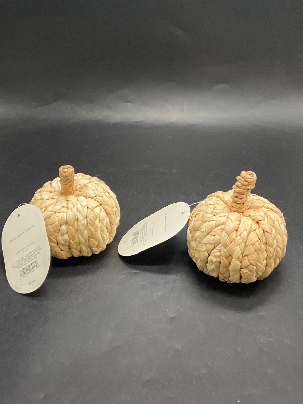 Photo 1 of Two mini  Tone Woven Pumpkin Natural - Threshold
