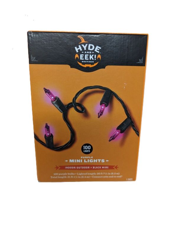 Photo 1 of 2 Item bundle - Hyde and Eek! LED 100 Mini Lights Indoor Black Wire
