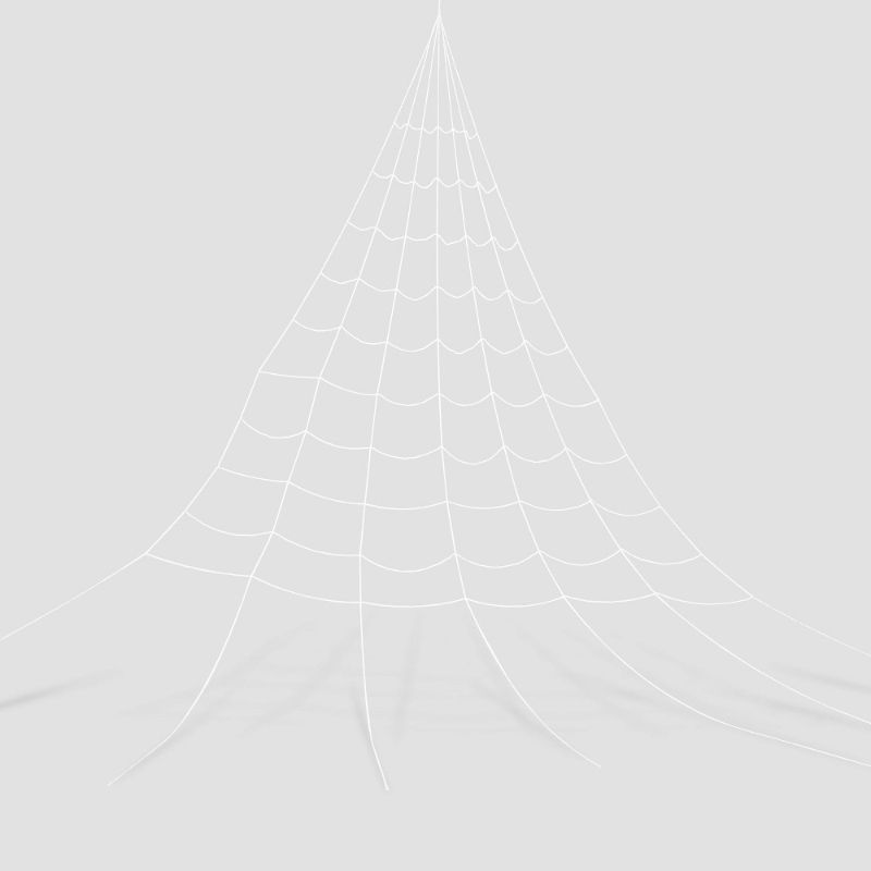 Photo 1 of 25' Mega Spiderweb White Halloween Decorative Prop 
