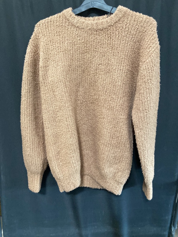 Photo 1 of M Women's Crewneck Relaxed Teddy Sweater - Future Collective Tan 