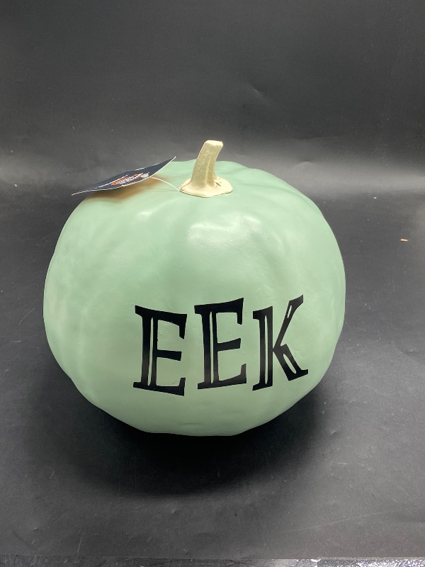 Photo 1 of 7.25" Halloween Foam Painted Pumpkin Eek - Hyde & EEK! Boutique