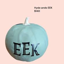 Photo 1 of 7.25" Halloween Foam Painted Pumpkin Eek - Hyde & EEK! Boutique